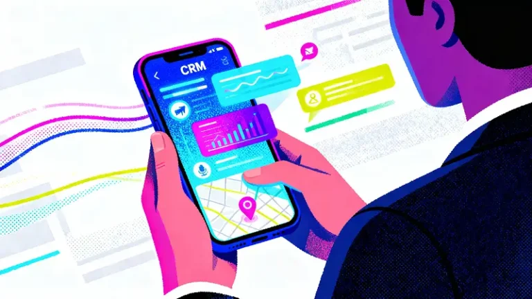 sales boost mobile crm illustration