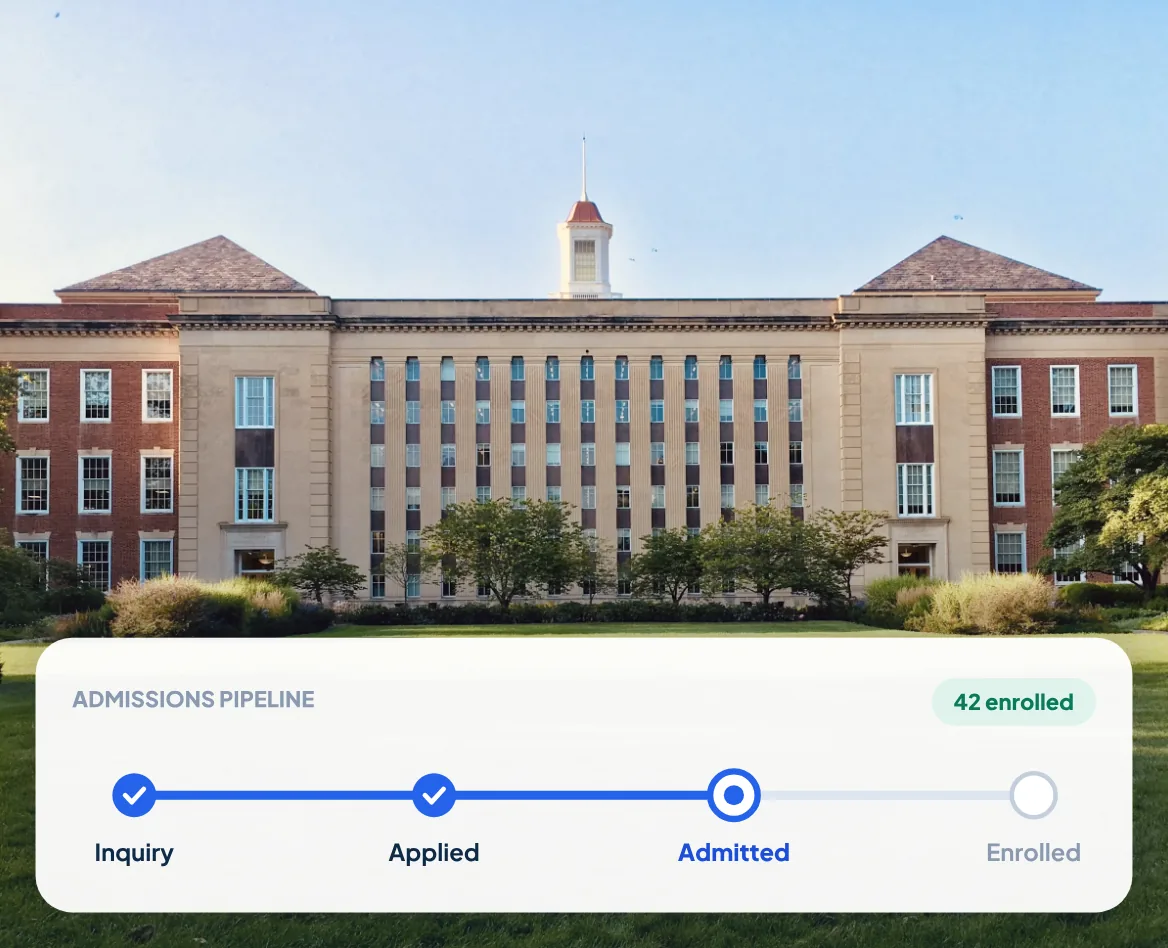 Claritysoft CRM for colleges admissions pipeline from inquiry to enrollment